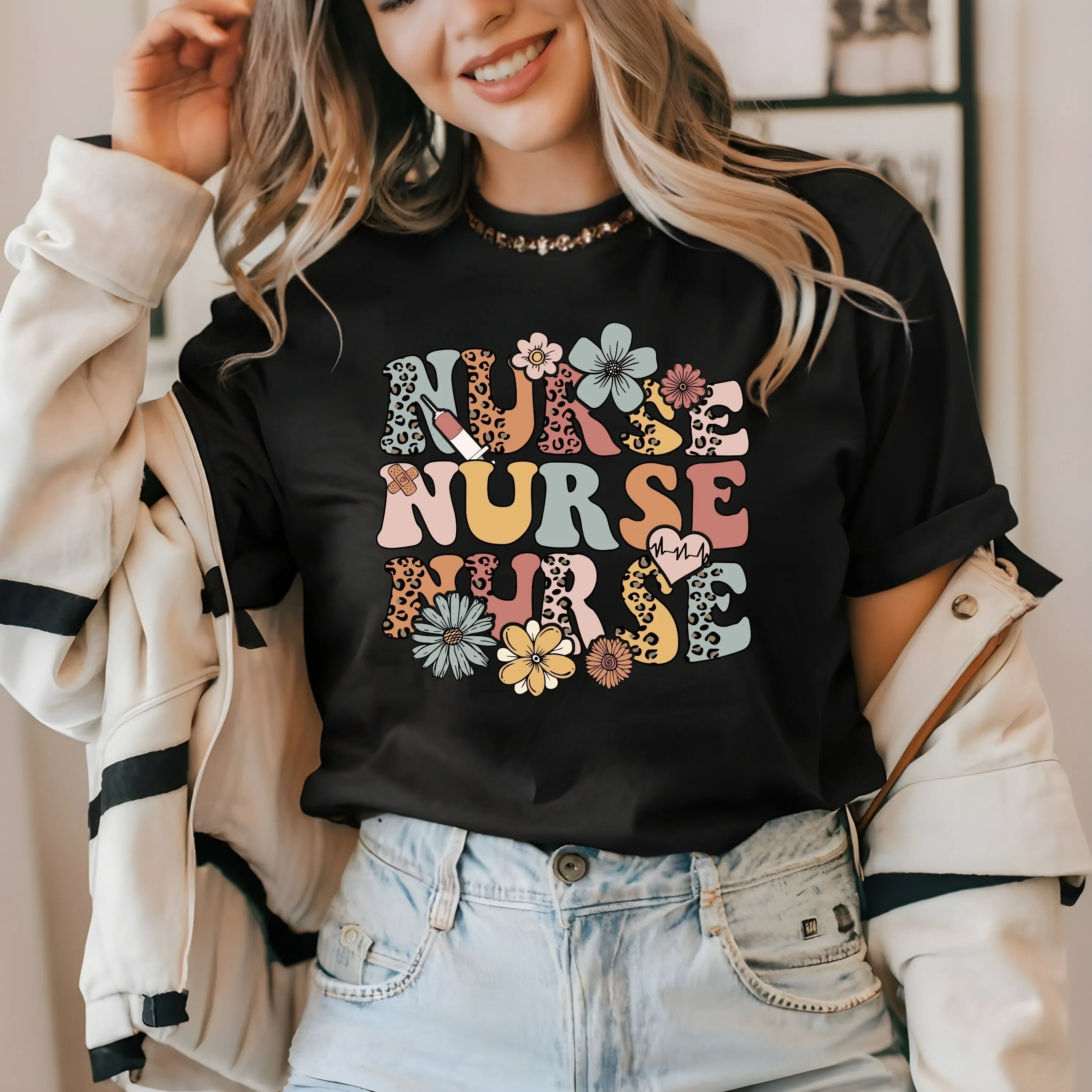 Retro Nurse T Shirt…