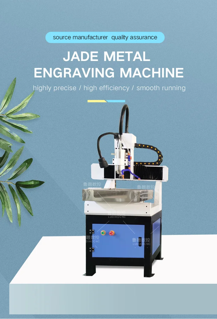 Factory Supply 3030 4040 6060 6090 Mini Metal CNC Milling Machine For Jade Stone Metal Aluminum Mould Making