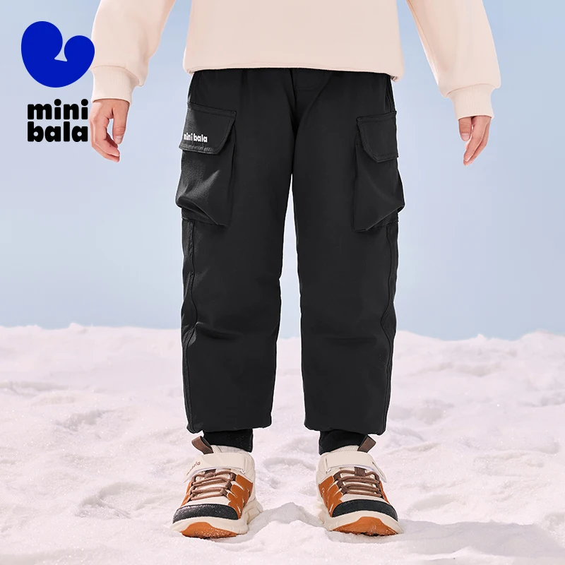 

Mini Balabala Boys Windproof Waterproof Down Pants Winter Warm Trousers