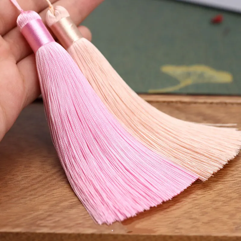 1PC 12cm Silk Tassels With Hanging Rope Sewing Bang Tassel Trim Decorative Key Tassels For Pendant Home Decor DIY Craft