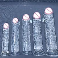 Cheap 6 Sizes Realistic Big Jelly Dildo Women Erotic Anal Sex Toys Gay Soft Clitoris Vaginal Masturbators Penis Suction Cup Dick - Image 4