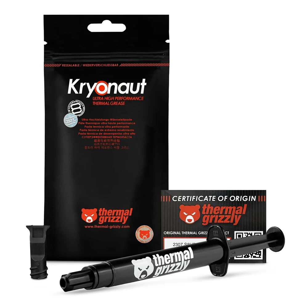 Thermal Grizzly Kryonaut Extreme Thermal Paste 1g 5.5g for CPU/GPU Cooler Large Capacity Compound Cooling Silicone Grease