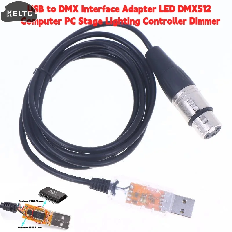 USB To DMX Interface Adapter QLC DMX512 Computer PC Stage Lighting Controller Dimmer For SGM DMXking DMXcontrol Freestyler Cable
