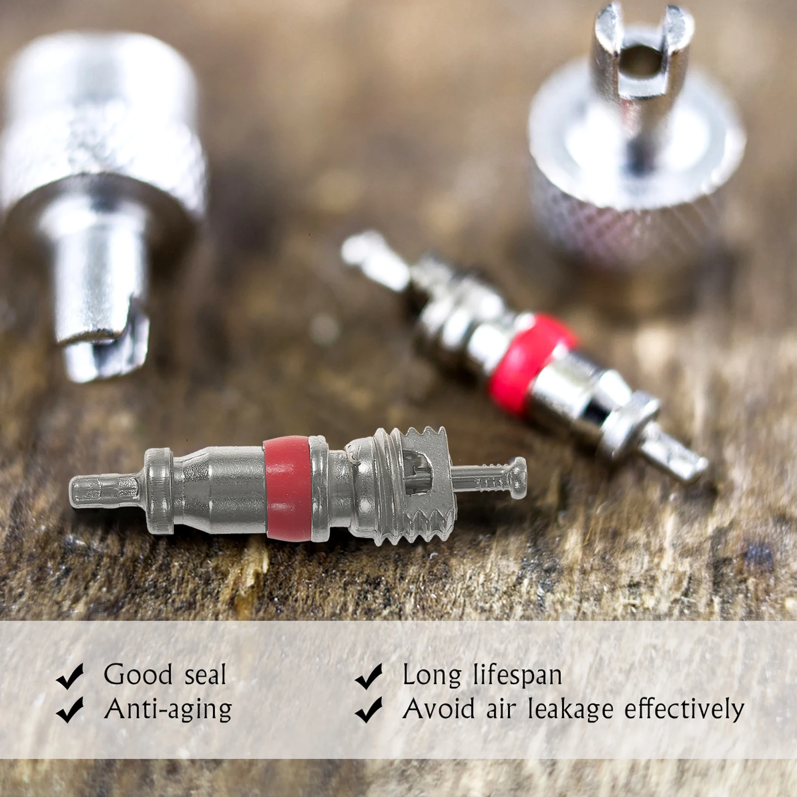 

20pcs Tire Stem Core Replacement Car Truck Motorcycle Bicycle Atv Heavy Duty Copper Nickel Plated Spring Loaded Pin 300 Psi