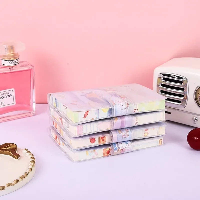 1Pc A7 Cute Cartoon Waterproof Cover Notebook Portable Mini Pocket Hasp Notepad Diary Kawaii Student Bullet Journals Planner