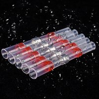 100pcs Solder Ring Terminal Sealed Heat Shrink Tube Wire Connector Heat Shrink Quick Terminal Waterproof Quick Butt Connector
