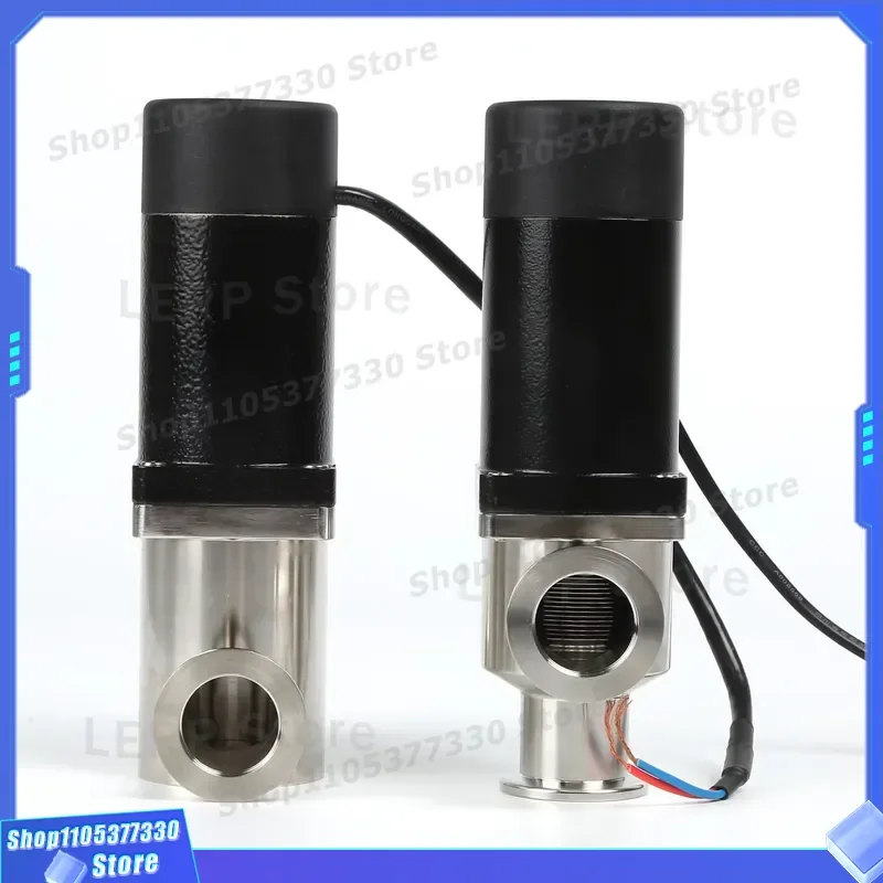 SS304 SS316L Stainless Steel KF16 25 40 50 Vacuum Solenoid Right Angle Valve Manual NW Flange OEM ODM Industrial Pipe Fitting 4