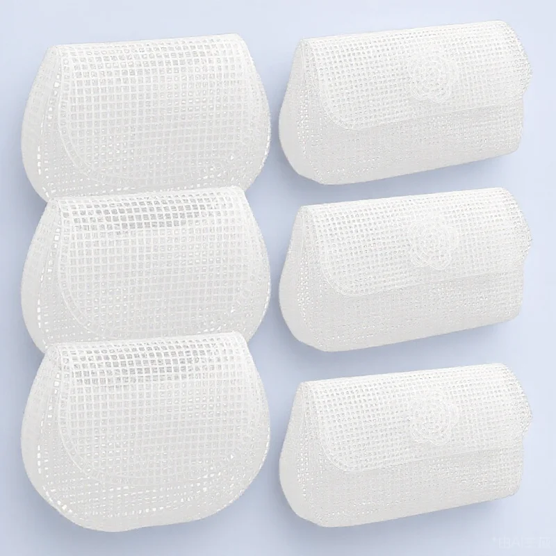 

6pcs Plastic Mesh Canvas Sheets 2mm Holes Handbag Accessories Clear Purse Making Supplies Crochet Sewing Projects
