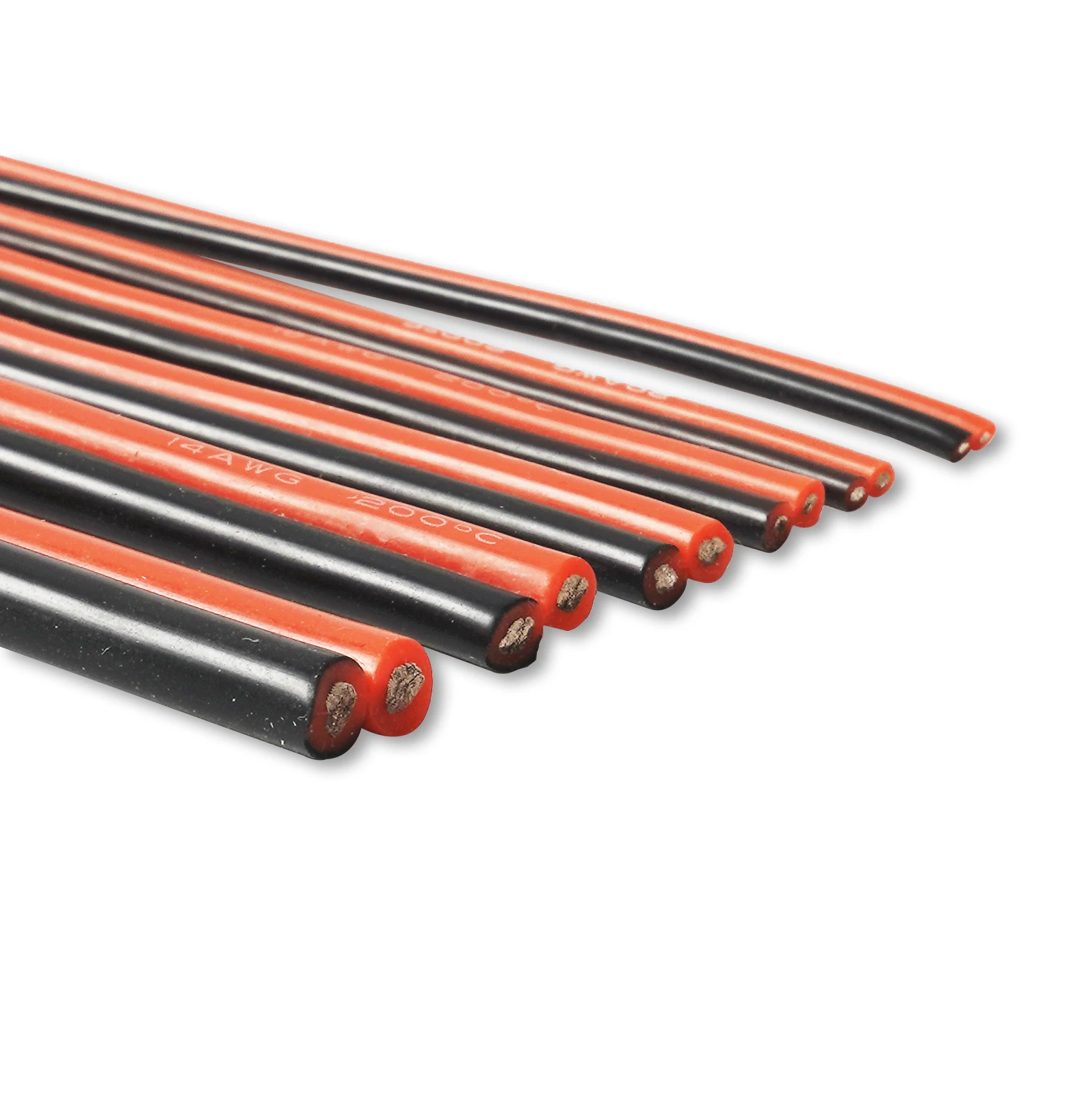 2Pin Heat Resistant Silicone Cable 22/20/18/16/14/12/10AWG Flexible Electrical Wire For Solar Panel Car Automotive Speaker