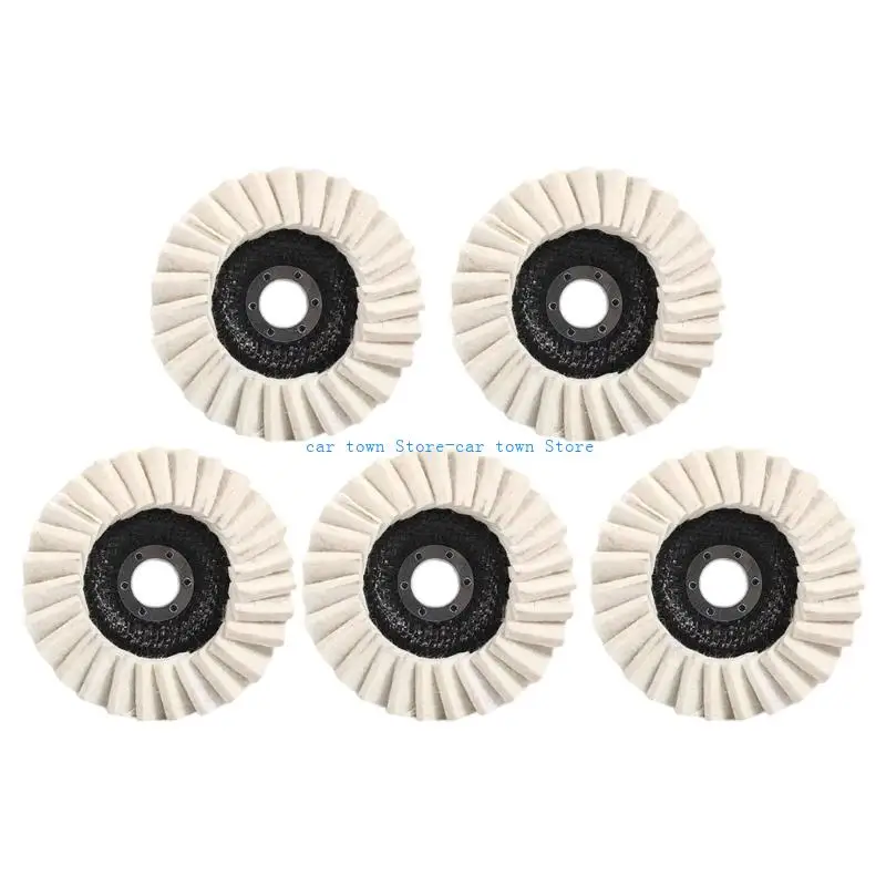 أقراص تلميع ألياف الصوف القوية RXJE أدوات تلميع معدنية 125 مم للألمنيوم الصلب