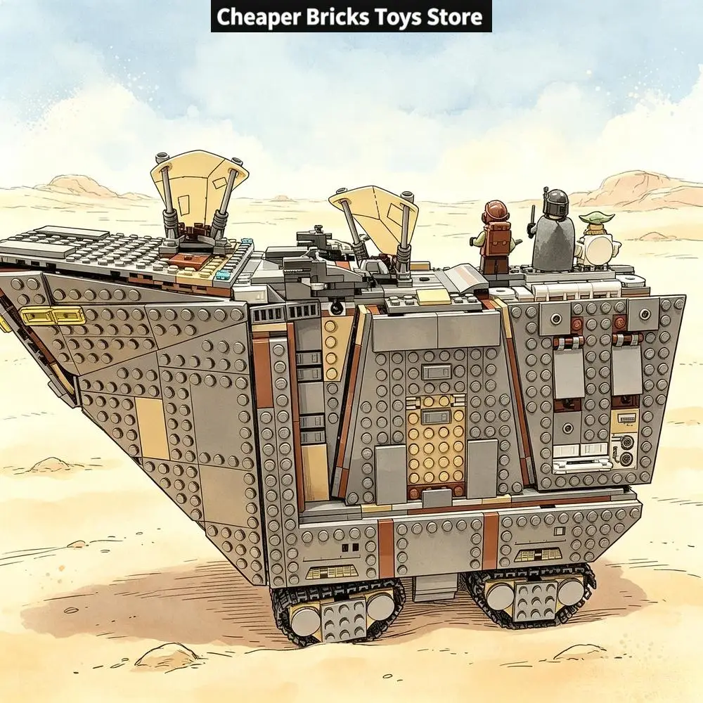 Popular Vehicle Crawler Transport Frontier Adventure Building Block Model For Ornament Birthday Gift for Friends Adult