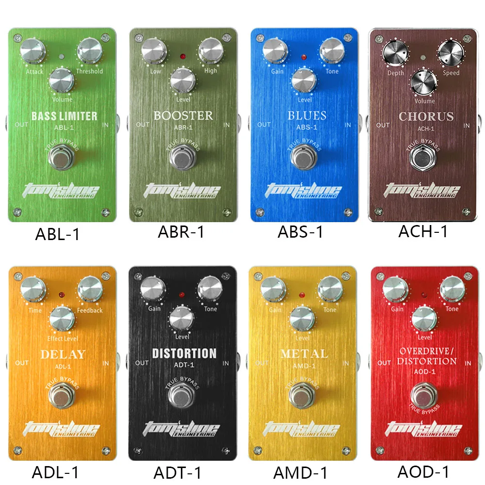 AROMA Guitar Effects Pedals Distortion Chorus Delay Booster Overdrive Blues Effect True Bypass Pedal Electric Guitar Accessories