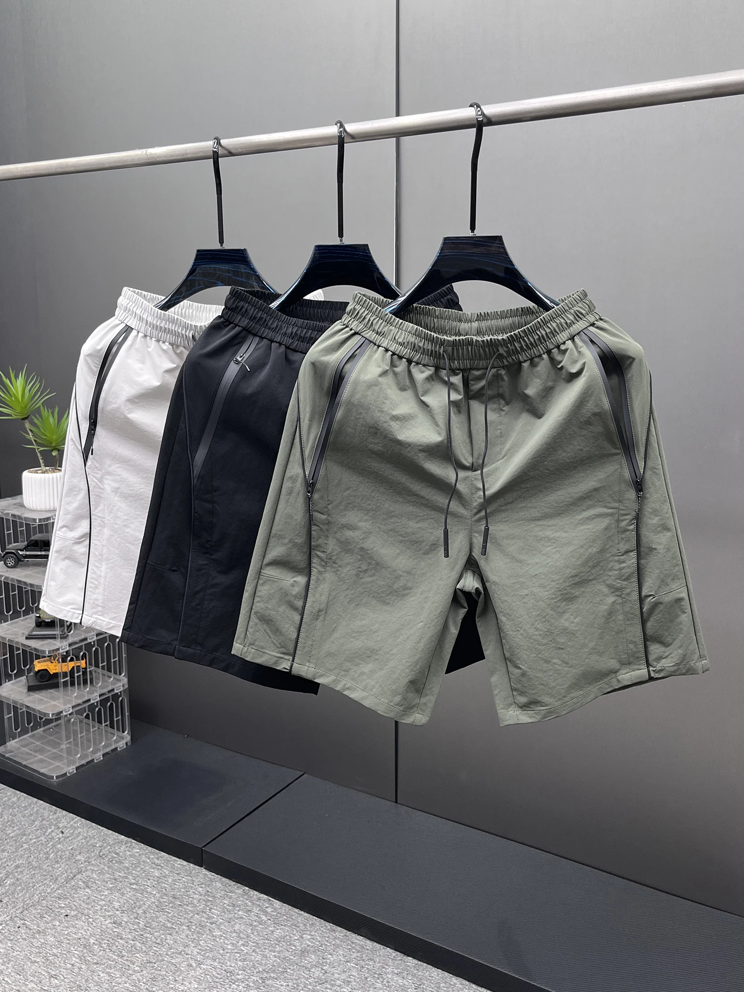 Qui Dry Lightweight Men's Sport orts Summer Loose Fit Faionable Youth Versatile Big Cargo Pants Casual Active Wear