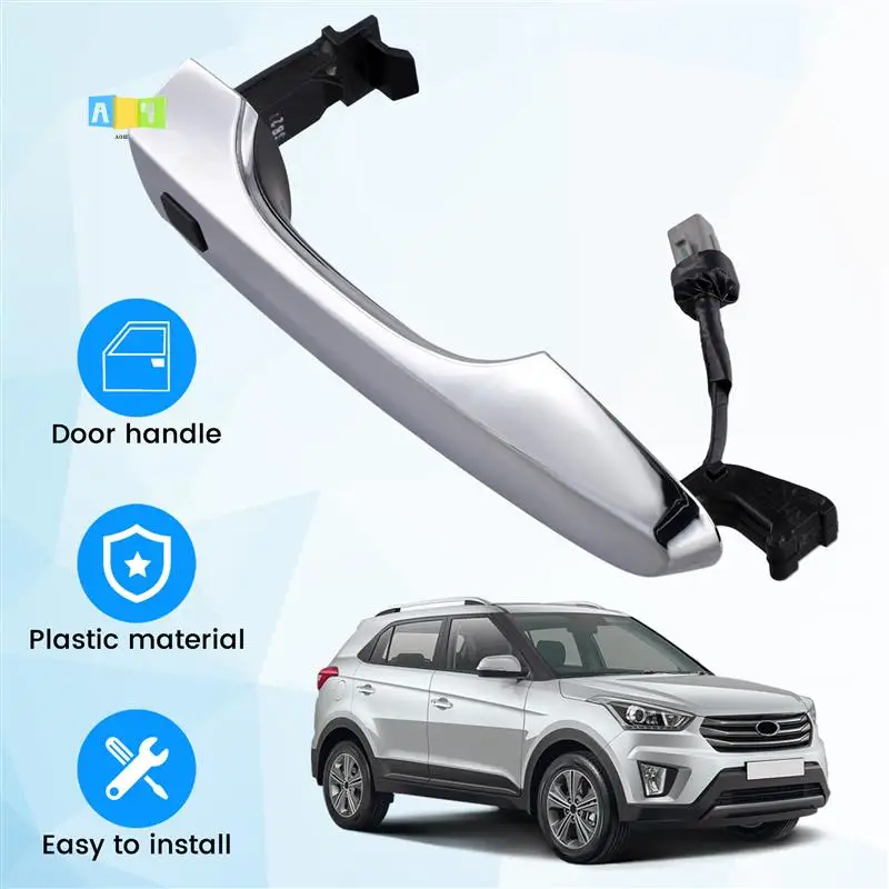

A04E-Front Exterior Door Handle Keyless Entry With Button For Hyundai CRETA 2015-2018