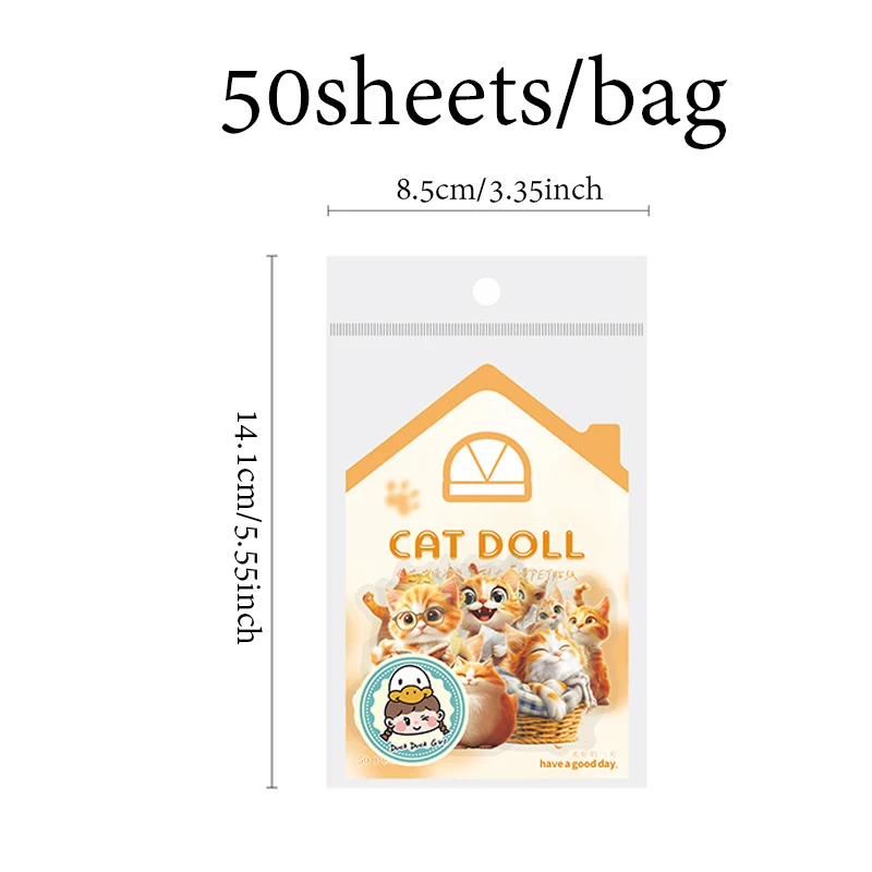 100 قطعة مفتوحة مواء مواء دمية سلسلة جزء كبير ملصقات الحيوانات الأليفة كتيب الكولاج DIY بها بنفسك سكرابوكينغ بطاقات المعايدة المغلفات بطاقة بريدية #6