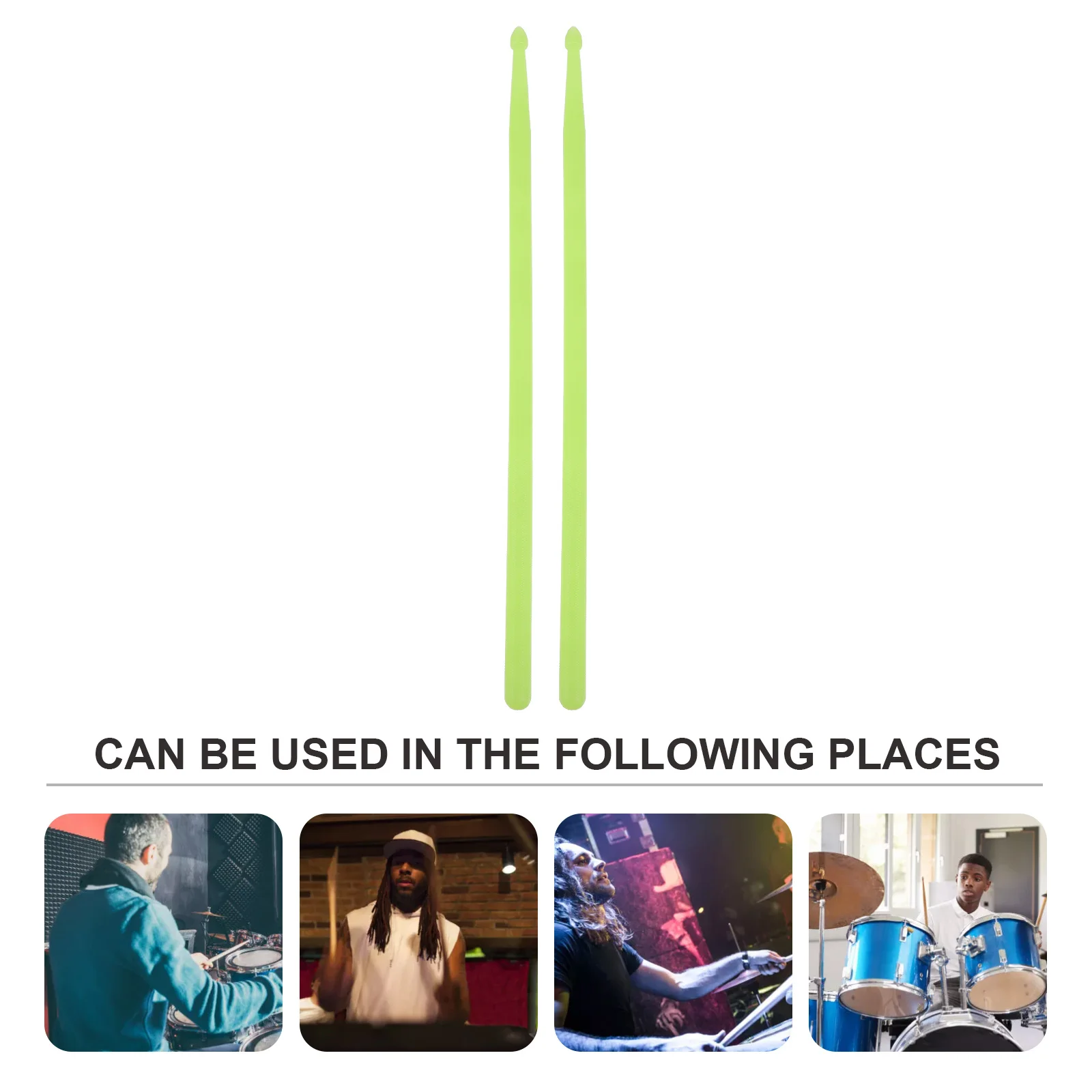 

2pcs Luminous Drum Sticks Led Light Up Percussion Drumsticks For Instrument Accessories Durable Glow Drumsticks Fluorescent