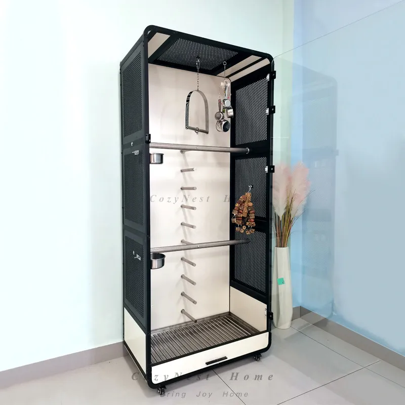 For large bird cage parrot cage ash machine King Kong indoor special luxury villa ecological super large frame customization