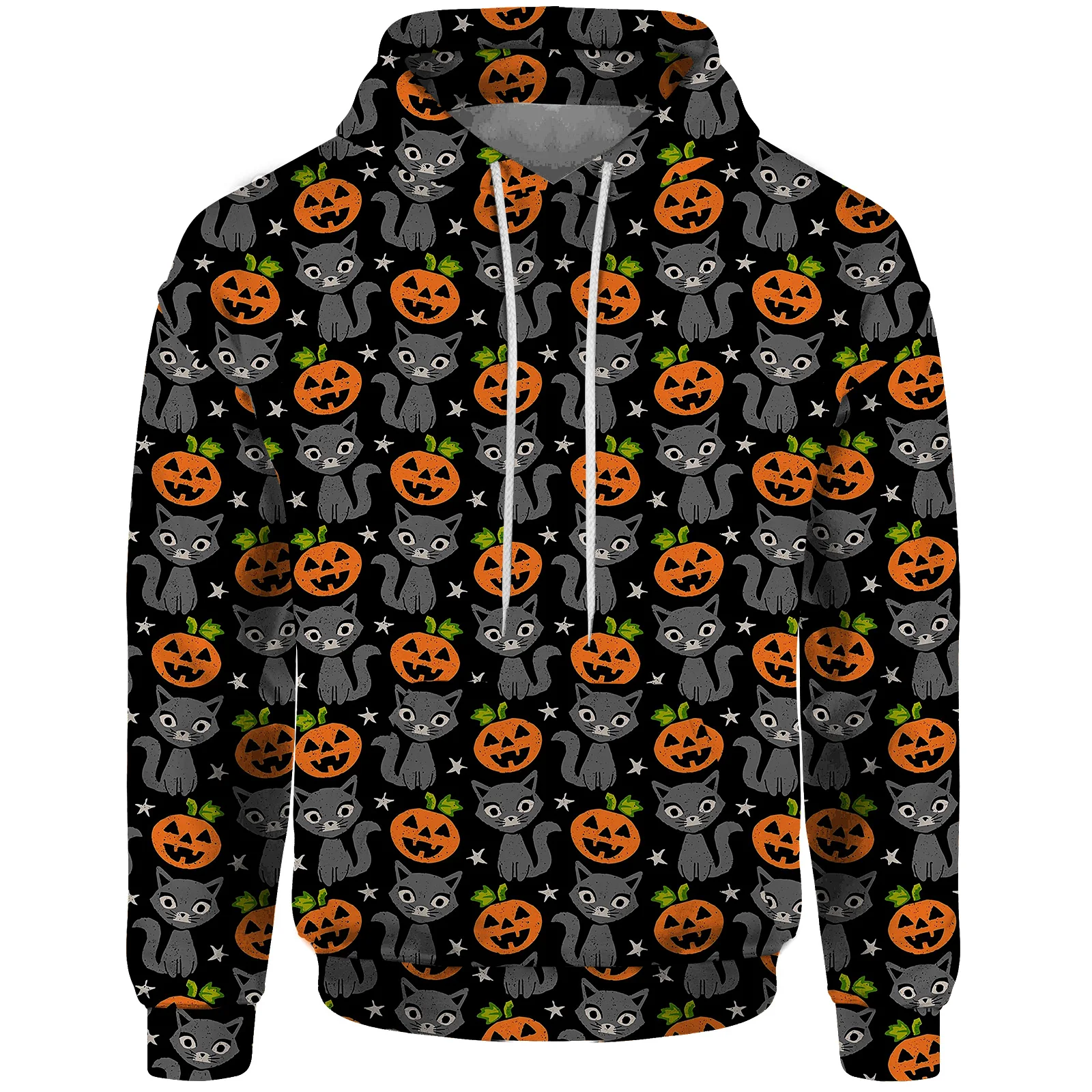 Hoodies Clothes Men Hoodies Pumpkin Ghost Male Sweatshirt Hoody Halloween 2024 3D Printed Sweatshirt Candy Cane Pumpkin Hoodie