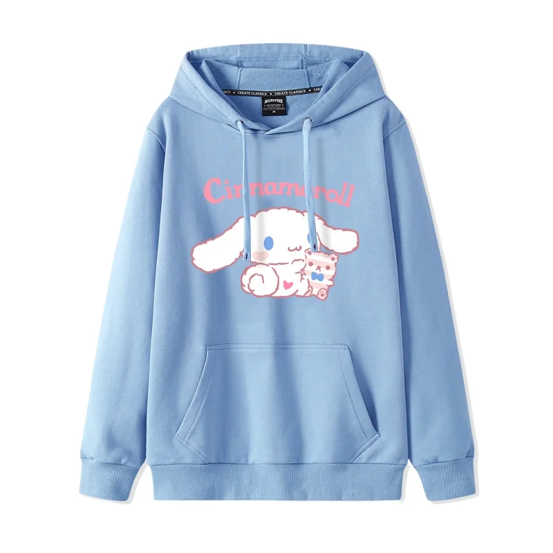 Cinnamoroll Hooded Sweater for Women 2024 New Versatile Oversize Academy Style Sweater Coat Loose, Comfortable, and Fashionable