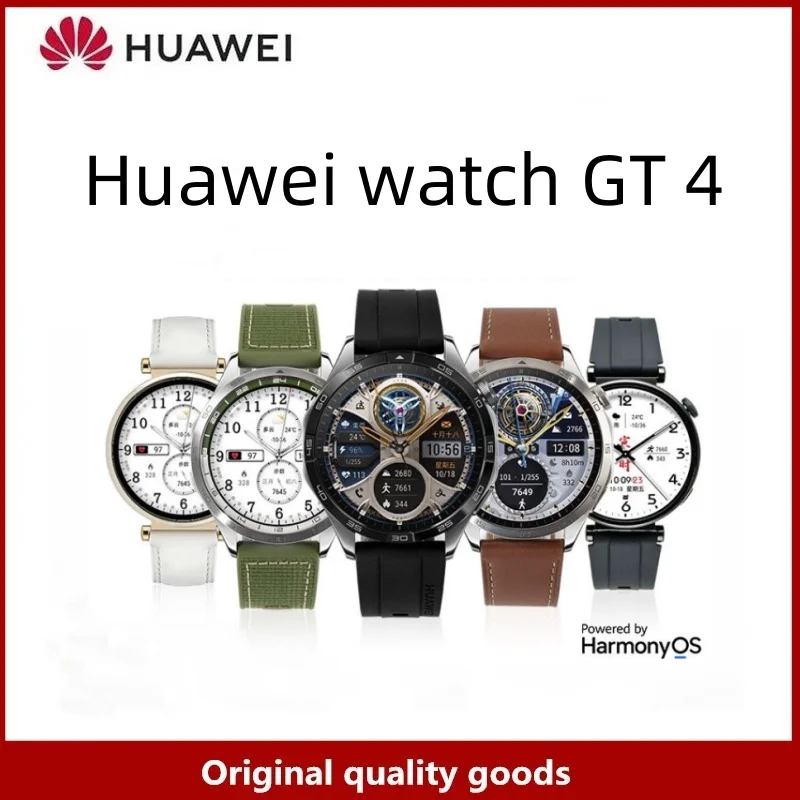 Original Huawei watch GT4 sports intelligent Bluetooth call blood oxygen heart rate breath detection long battery life.