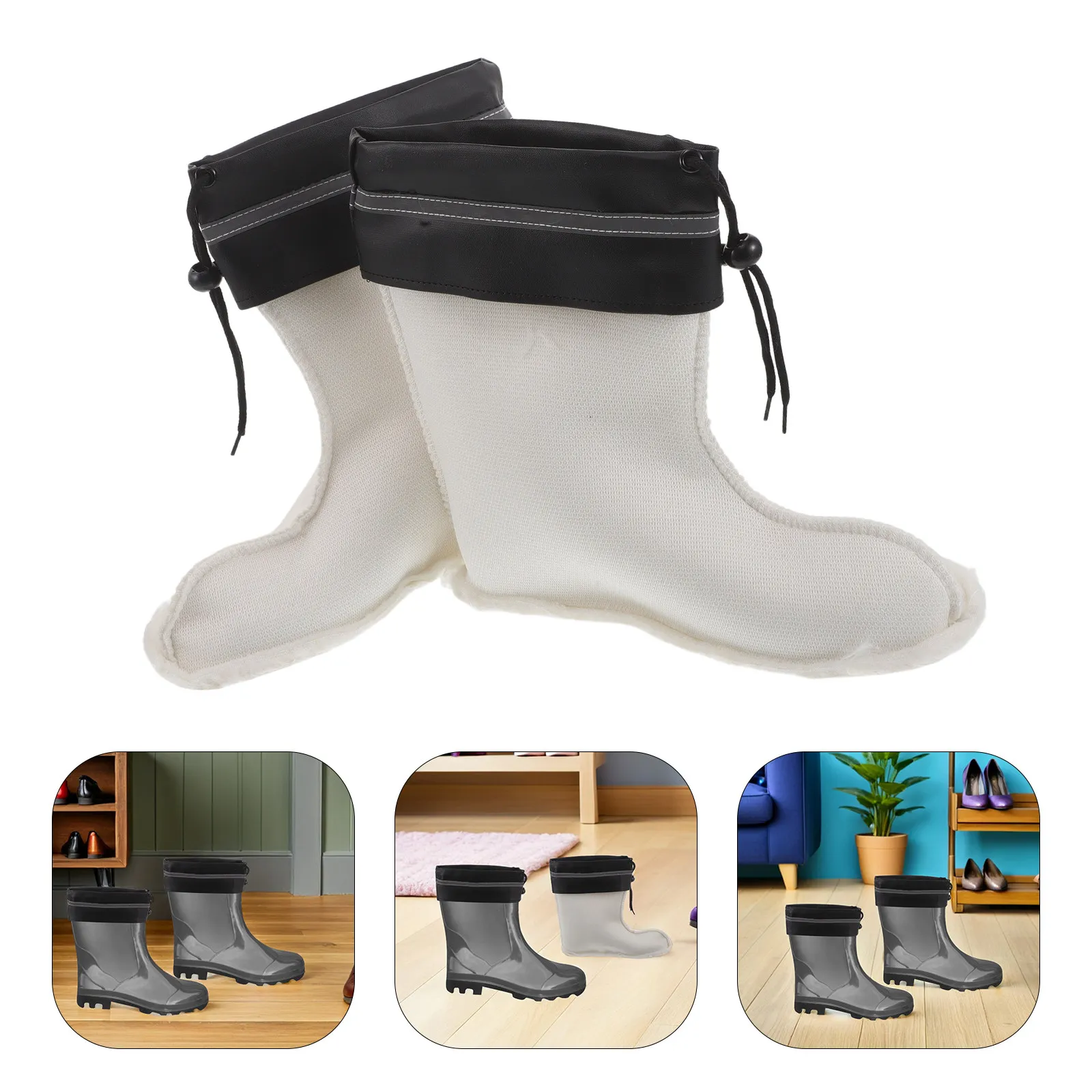 

1 пара зимних носков-вкладышей для обуви, толстые съемные высокие носки-вкладыши для сапог, 23 см, теплые вкладыши для обуви для мужчин и женщин, для сноуборда и активного отдыха