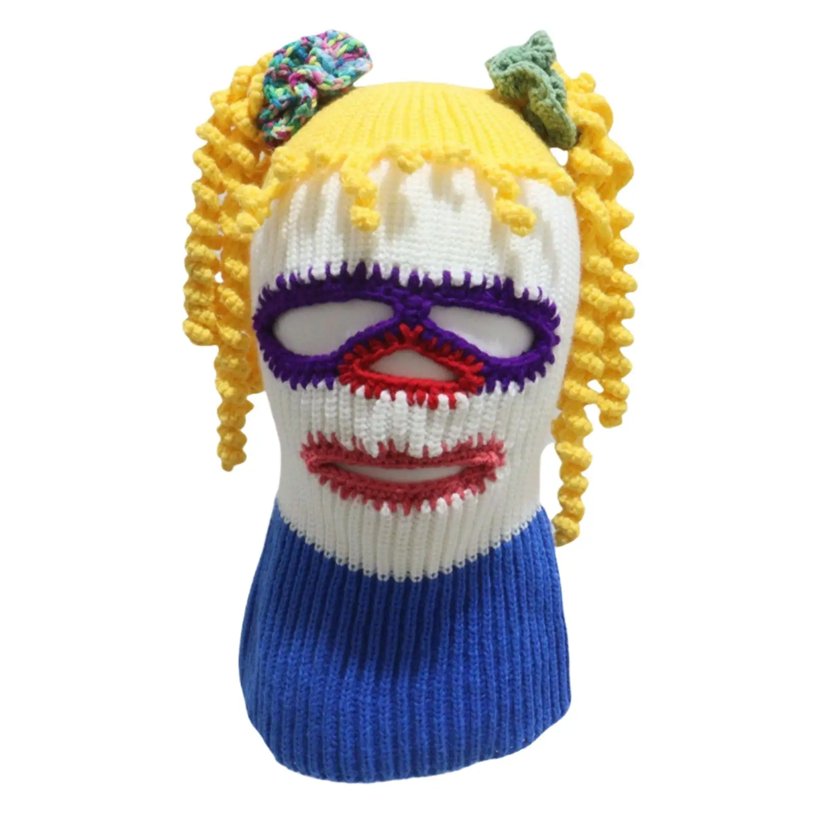 ハロウィン ニット帽 かぎ針編み ピエロ帽子 パーティー用品 新年 クリスマス用