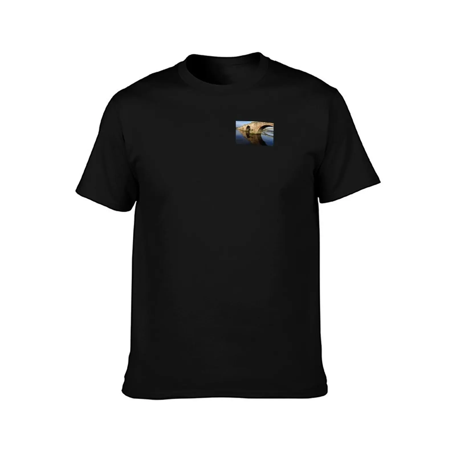 The Three Bridges T-Shirt, Summer Casual Cotton Tee, Oversized Streetwear Tops, Vintage Graphic Print, Loose Fit Short Sleeve