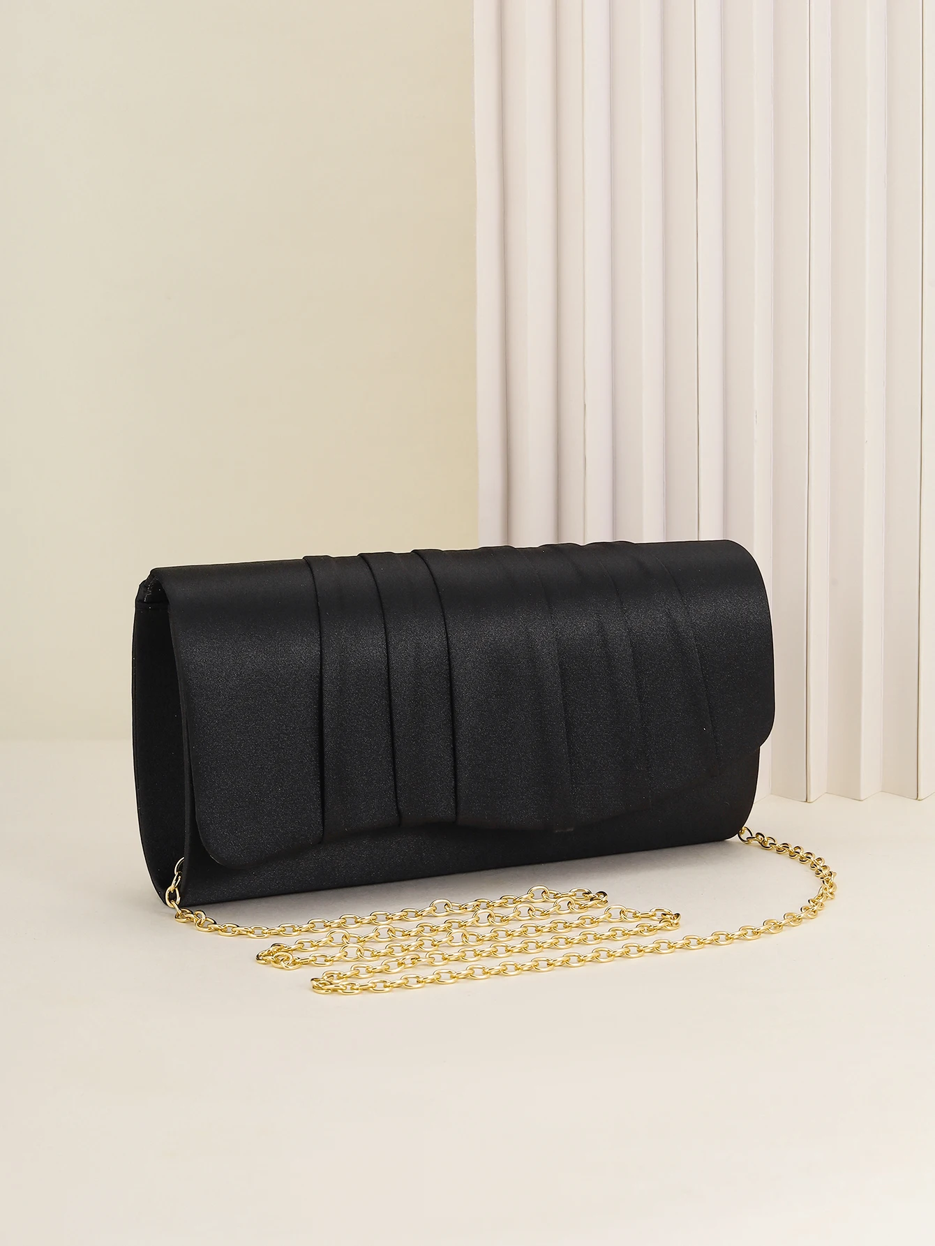 Damen-Dinner-Tasche, plissiert, einfarbig, Clutch, Party, Abendessen, Hochzeit, leicht, luxuriös, Umschlag, Abendtasche für Abschlussball, Abendessen/Bankett – Detail 11