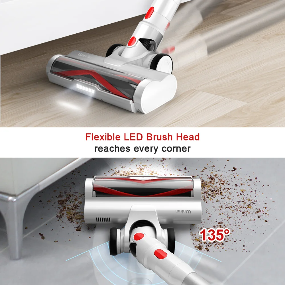 Wnkim M10 Cordless Vacuum Cleaner, With Smart LED Display, 8 in 1 Handheld Vacuum for Pet Hair Hard Floor Carpet Home