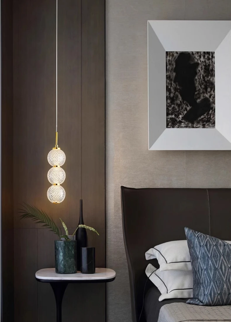 Transparent Acrylic Ball LED Pendant Lights