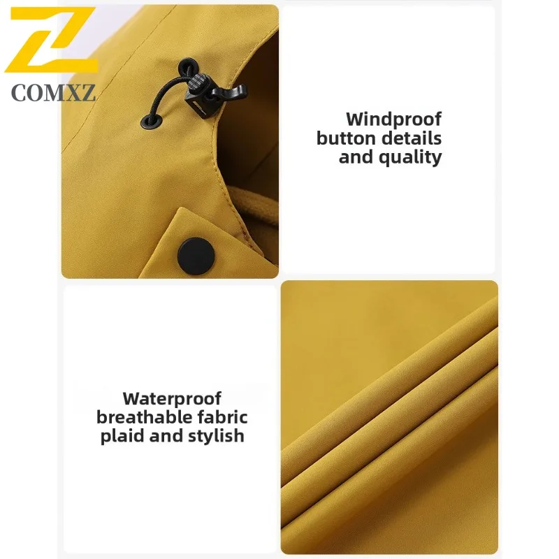 سترة رجالي مميزة من COMXZ 2025 سترات بغطاء للرأس لتسلق الجبال مقاومة للرياح ودافئة للدراجات النارية نمط يومي ملابس خارجية جديدة للخريف #6