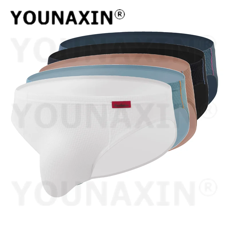 

5 Pieces Men's Sexy Lift Butt Briefs Low Waist Nylon Underwear Erotic Triangle Panties For Men M-2XL