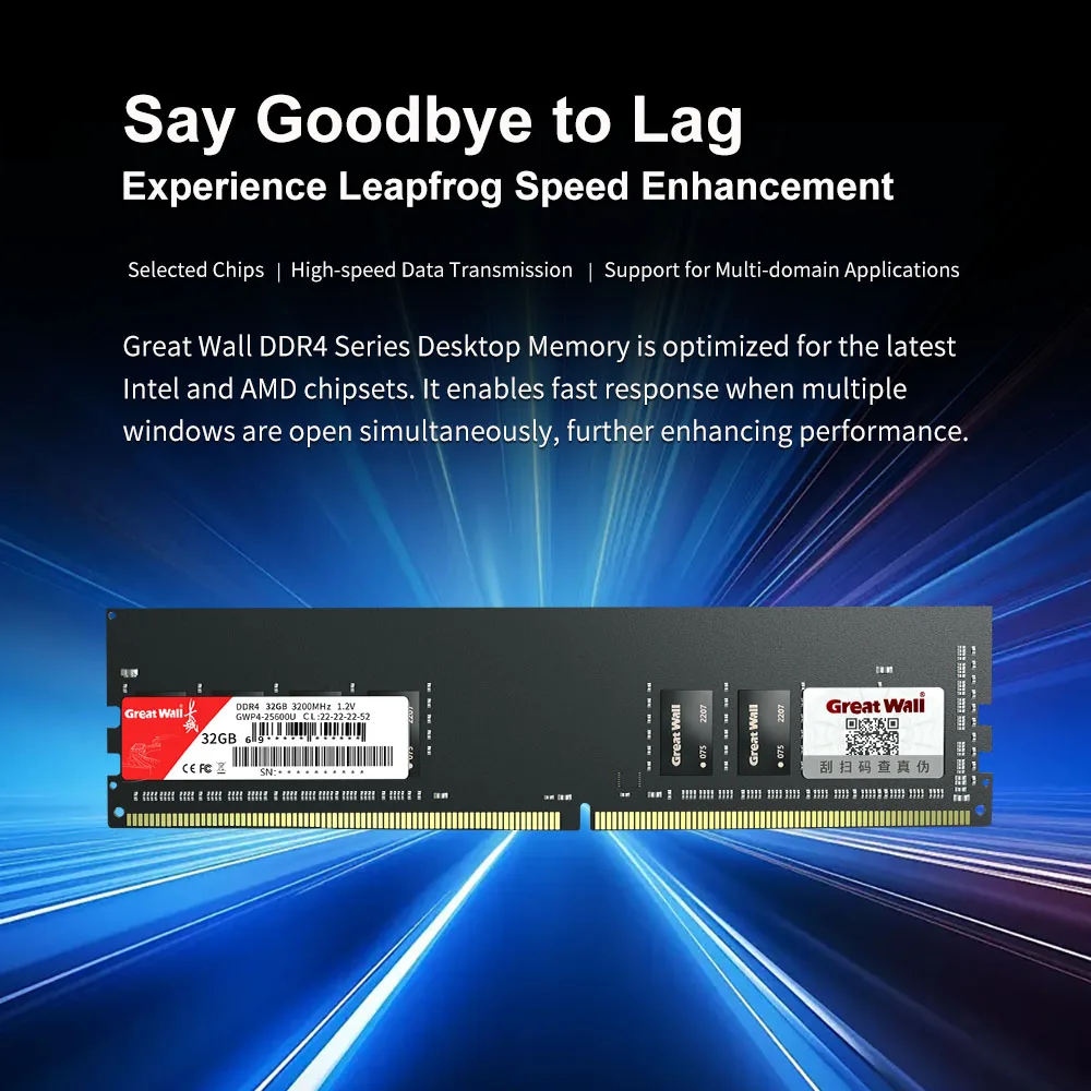 Great Wall Memoria Ram DDR4 8GB 16GB 32GB 2666MHz 3200MHz 3600MHz RAM for Desktop Memoria RAM DDR4 1.2V Computer RAM