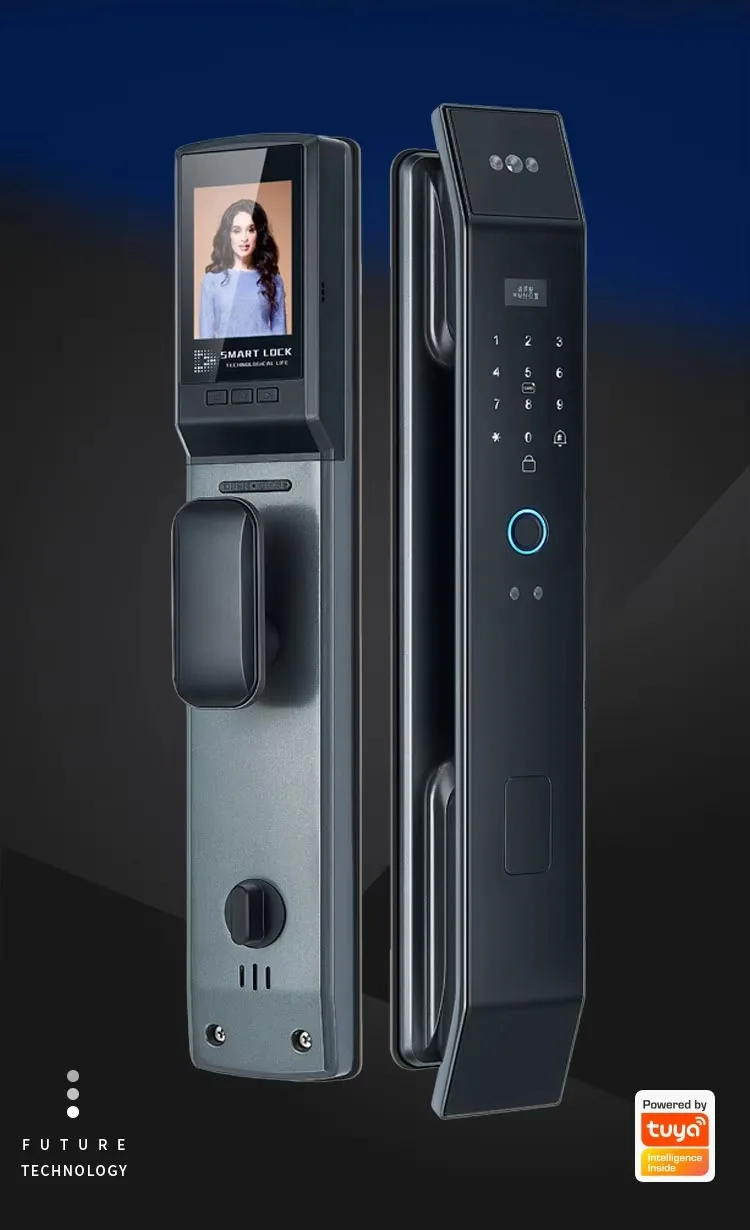 

Doorplus Fully Automatic Smart Lock with 3D Face, Fingerprint and WiFi (Aluminum Door Security)