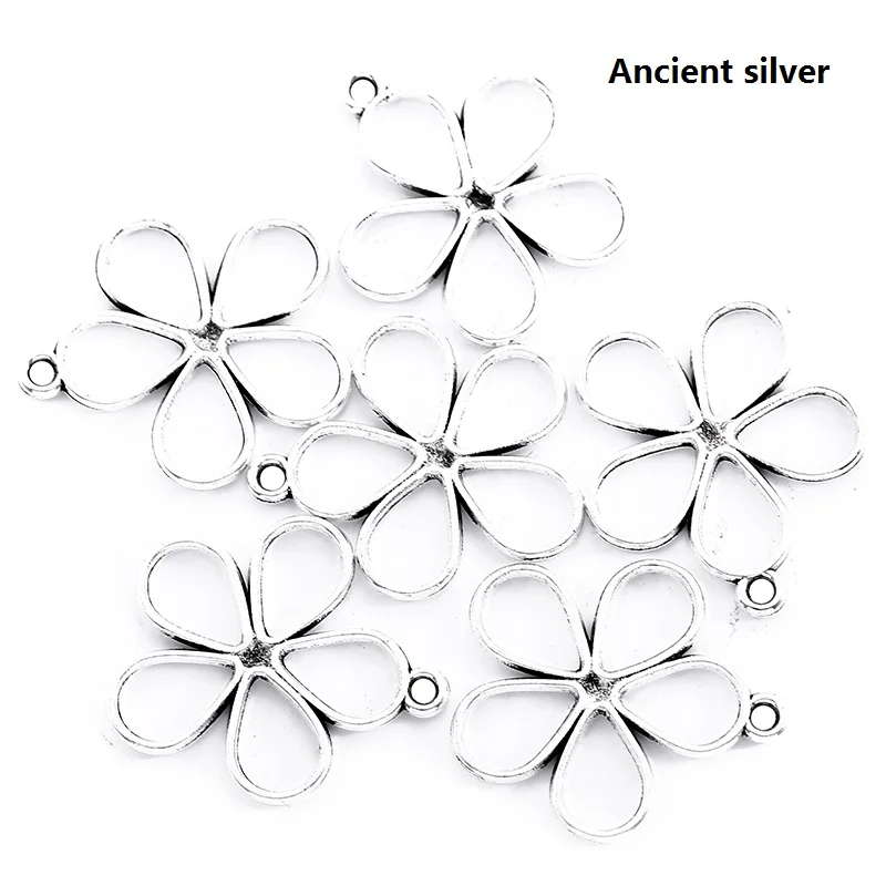 40pcs 11 colors flower petal Zinc alloy Charms for Jewelry Making Fashion Earrings Pendants Necklaces Bracelet Accessories DIY image 4
