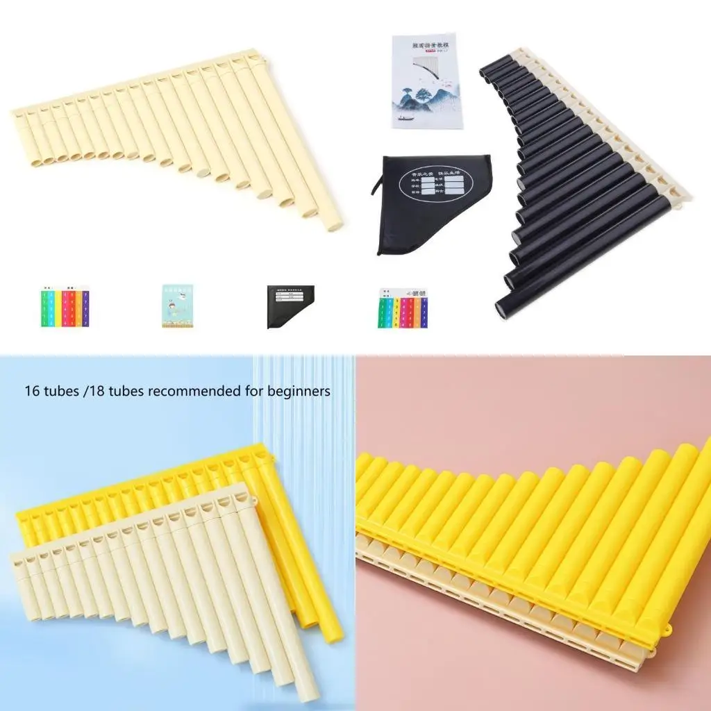 16 Pipes Pan Flute C Tone Easy Learning Panflute User Friendly C Pan Flute for Aspiring Musicians