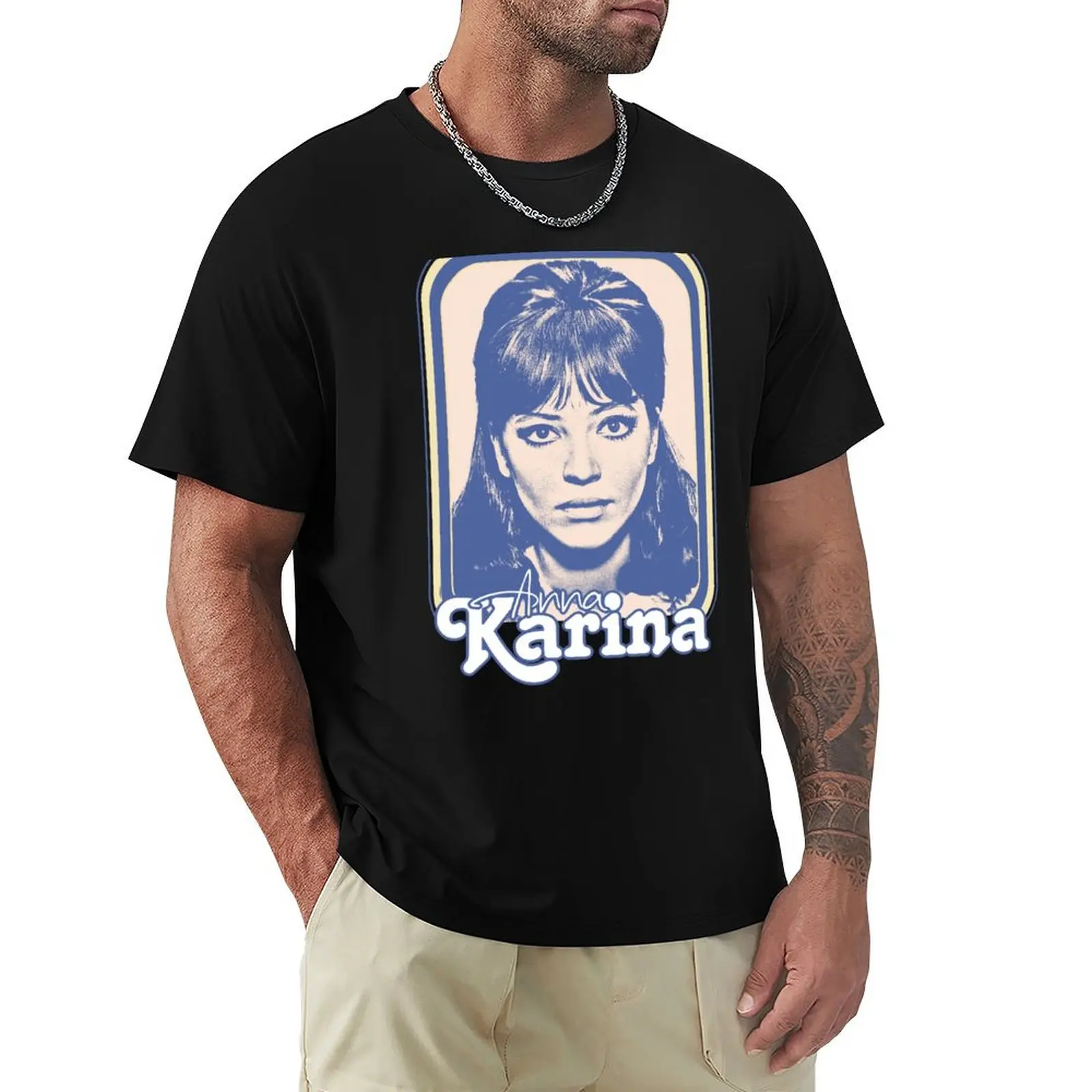 Anna Karina ? Vintage Look Fan Design T-Shirt t shirt for man 100 percent cotton T-Shirt