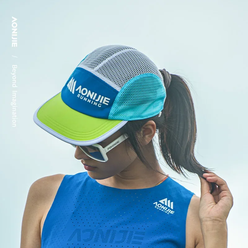 AONIJIE E4621 Unisex czapka sportowa szybkoschnąca oddychająca osłona przeciwsłoneczna/kaczka na język/czapka z daszkiem na maraton na świeżym