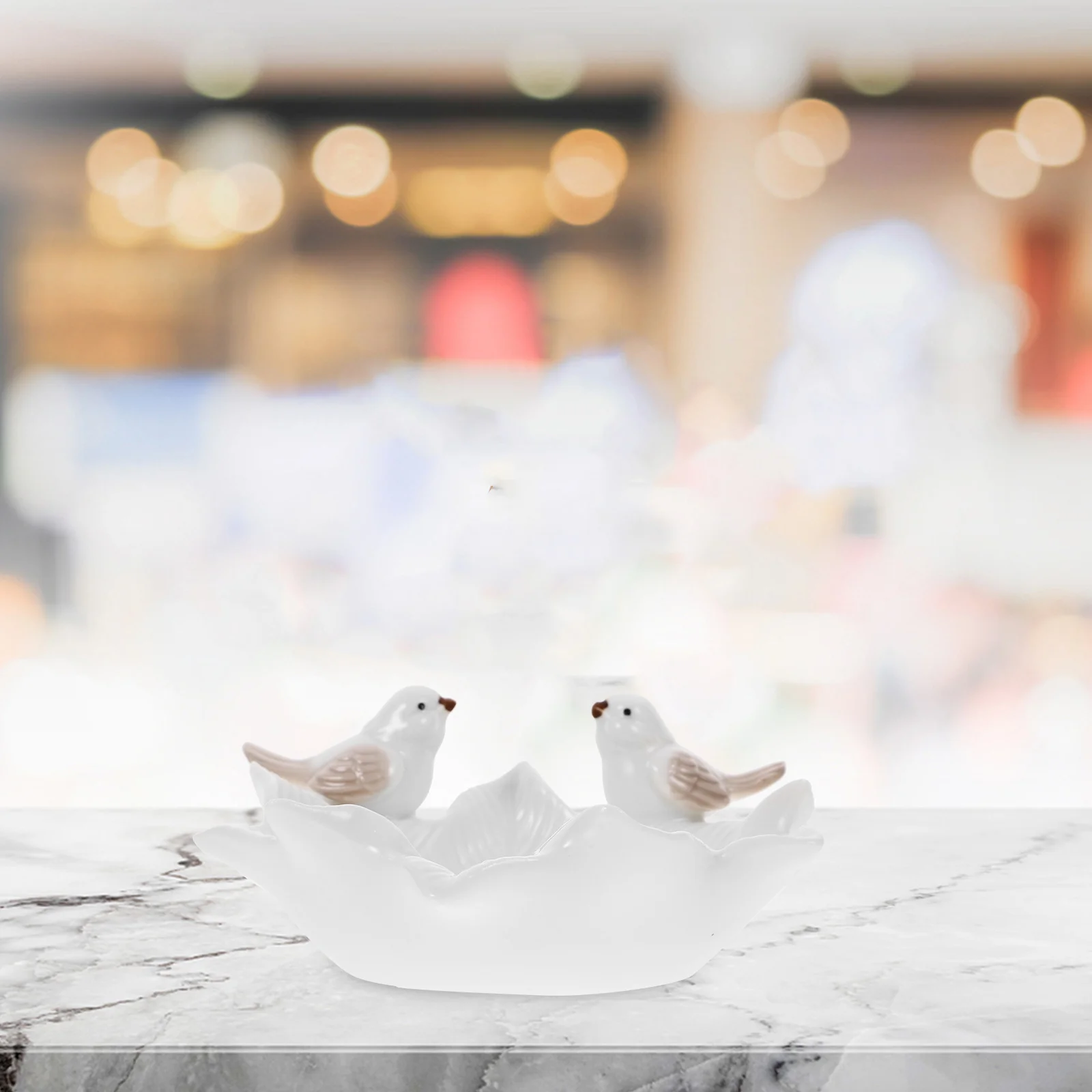 

Flower Bird Ceramic Jewelry Tray Decorative Trinket Dish Ring Holder for Home Desktop Organizer Jewelry Plate Ring Holder