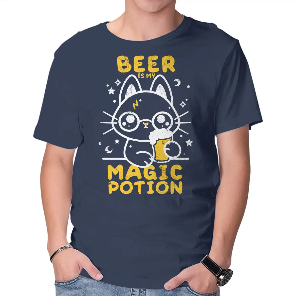 Beer Is My Magic Potion Unisex T-shirts for Man Woman Short Summer Tees Casual Cotton New Arrival Fashions Couple's Cloths