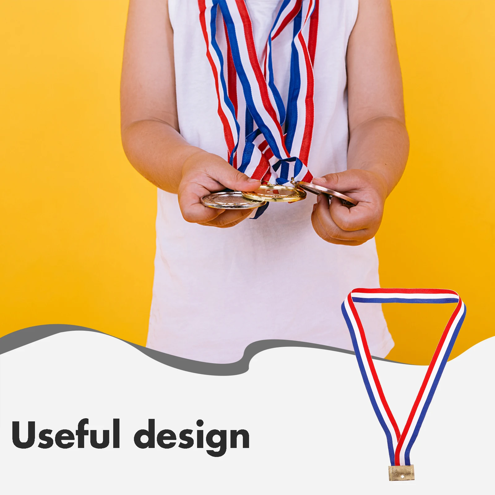 

25Pcs Medal Neck Ribbons Award Hanging Lanyards for Race Sports Meeting Party Competitions Medal Ribbon Neck Ribbon