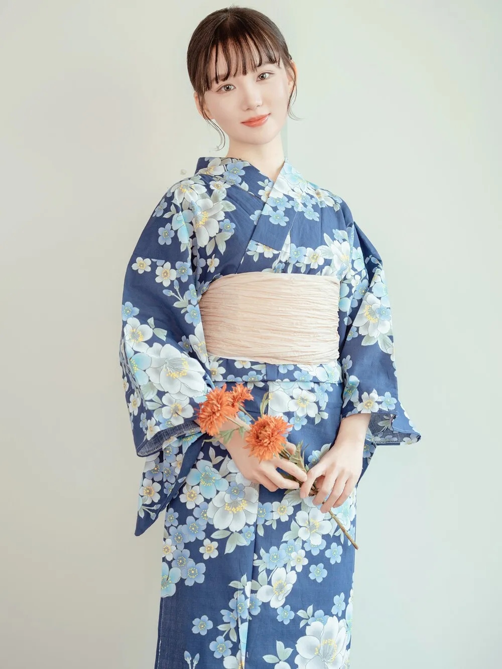 ชุดกิโมโนผ้าฝ้ายแท้แบบดั้งเดิมสำหรับผู้หญิง ชุดเดินทางถ่ายภาพ ชุดญี่ปุ่น ชุดชาติพันธุ์ ชุดแสดงบนเวที