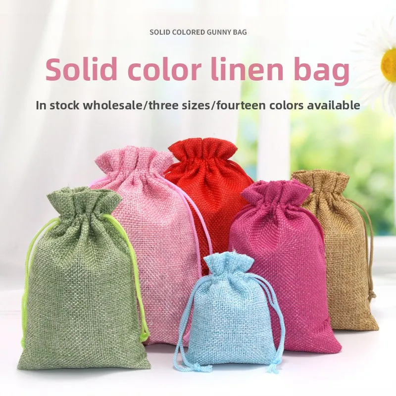 yute bolsas de tela para dulceros