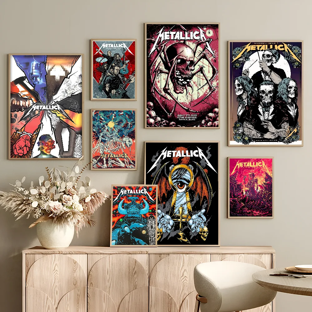 Band M-METALLICA DIY Sticky Poster Waterproof Paper Sticker Coffee House Bar Stickers Wall Painting