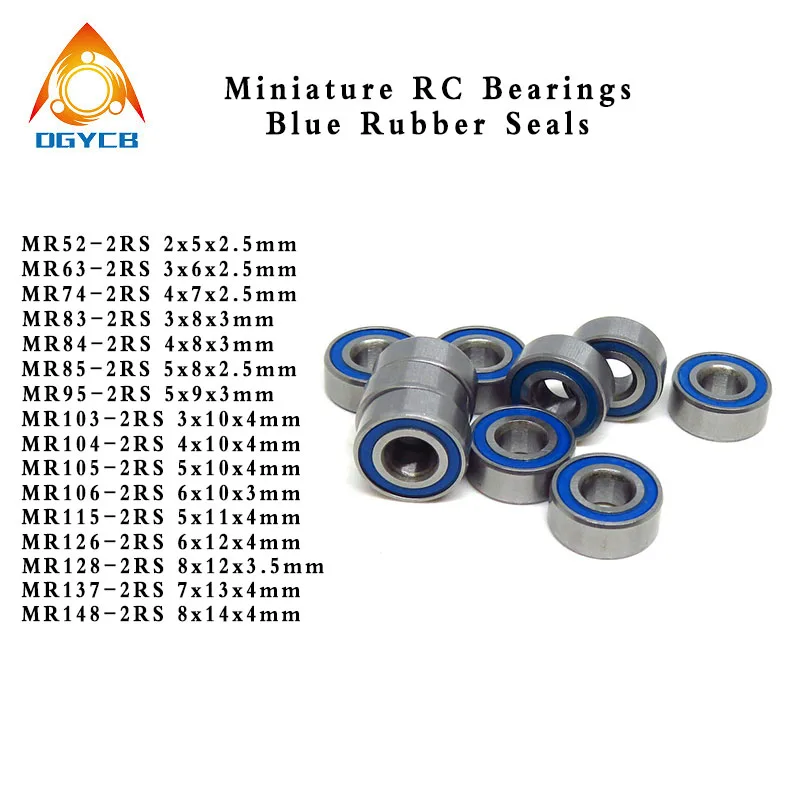 10 sztuk 4x10x4 MR104 2RS niebieskie łożysko kulkowe MR104 2RS L1040DD RC samochód ciężarowy łożysko 4*10*4