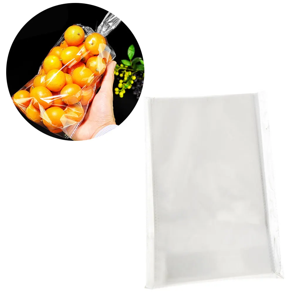 50Pcs Eco Friendly Odorless Clear Flat Pocket Bags Food Grade for Sweets Chocolates Cake Pops Jewelry Crafts Spice Storage
