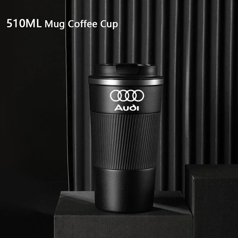 

510ml Stainless Steel Coffee Cup Thermal Mug For Audi S Line A3 A4 A5 A6 A7 S3 S7 S8 R8 Q2 Q3 Q5 Q7 Q8 SQ5 TT RS3 RS6 A1 A2