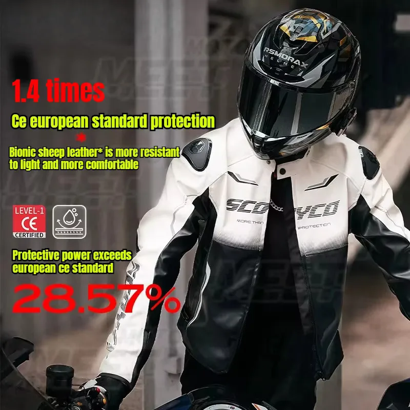 SCOYCO Motorcycle Riding Suit Men's Commuter Locomotive Suit Racing Anti-drop Breathable Summer Sonic Speed JK103-2 Jacket