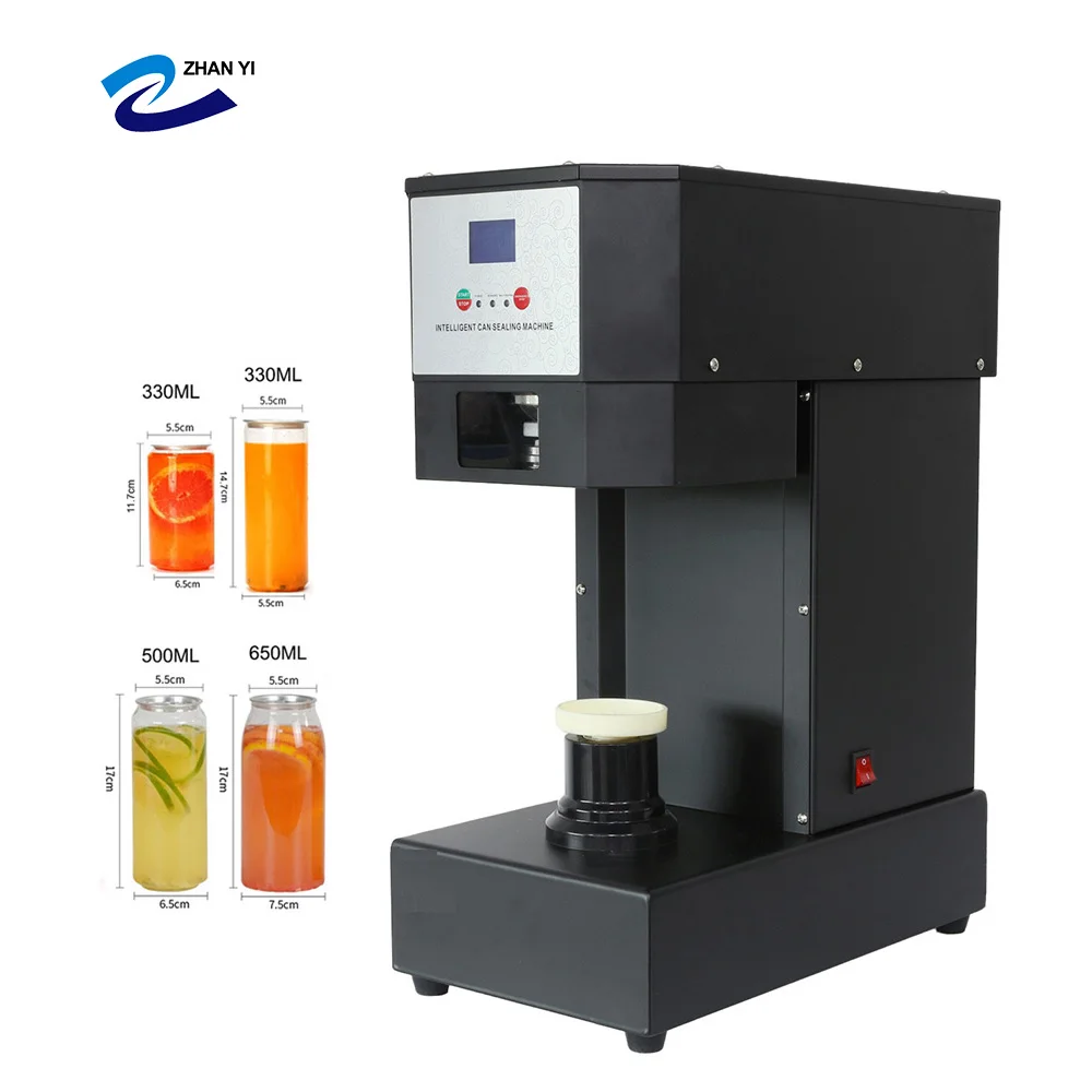 

Zhanyi Automatic PET Pop Plastic Cup Sealer Can Sealing Machine Soda Can Aluminum Can
