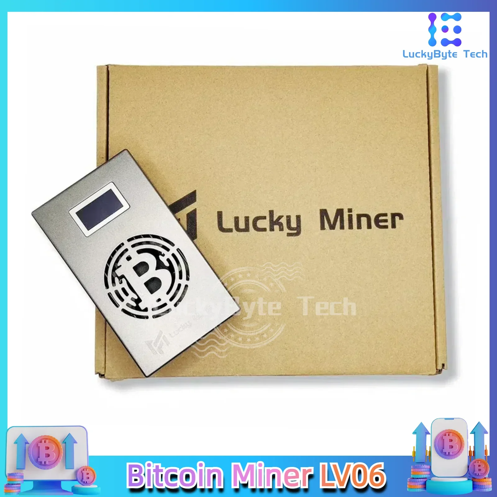 BTC Lucky Miner com Loteria Asic, Lucky Miner, BTC Machine, LV06, SHA-256, 500GH/S, BM1366, Crypto Miner, Novo, 2022